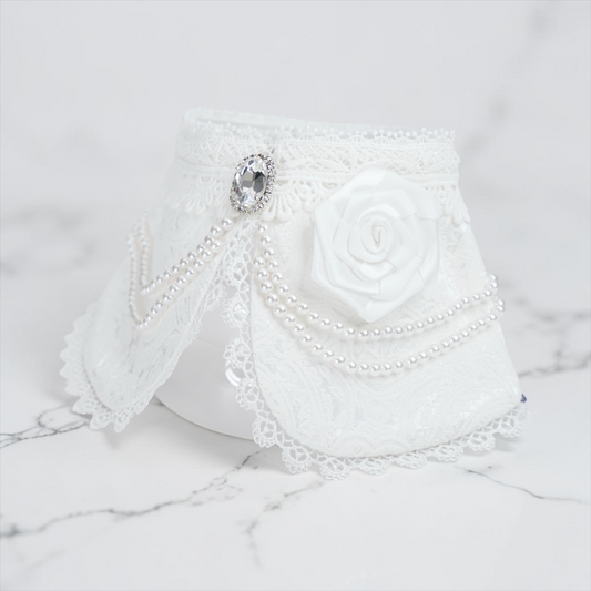 MOMOJI Debutante (1-Bridal Alabaster White) | Pet Neckwear