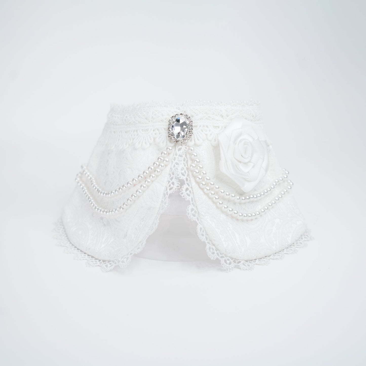 MOMOJI Debutante (1-Bridal Alabaster White) | Pet Neckwear