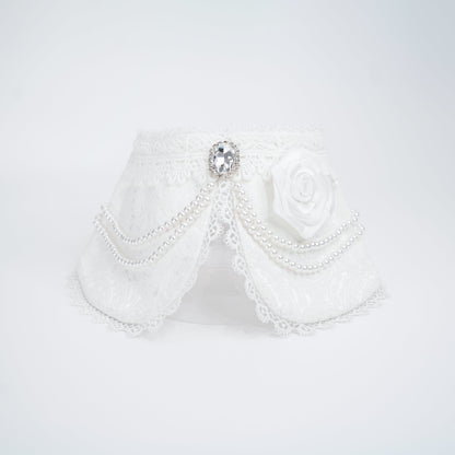 MOMOJI Debutante (1-Bridal Alabaster White) | Pet Neckwear
