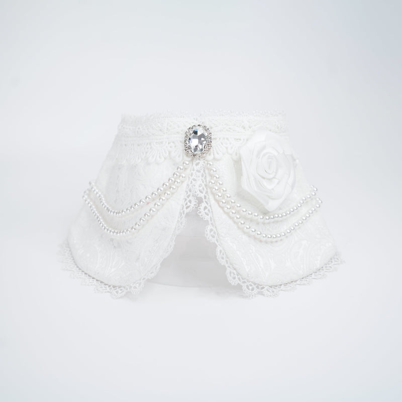 MOMOJI Debutante (1-Bridal Alabaster White) | Pet Neckwear