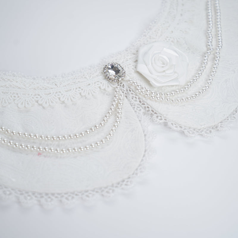 MOMOJI Debutante (1-Bridal Alabaster White) | Pet Neckwear