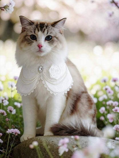 MOMOJI Debutante (1-Bridal Alabaster White) | Pet Neckwear
