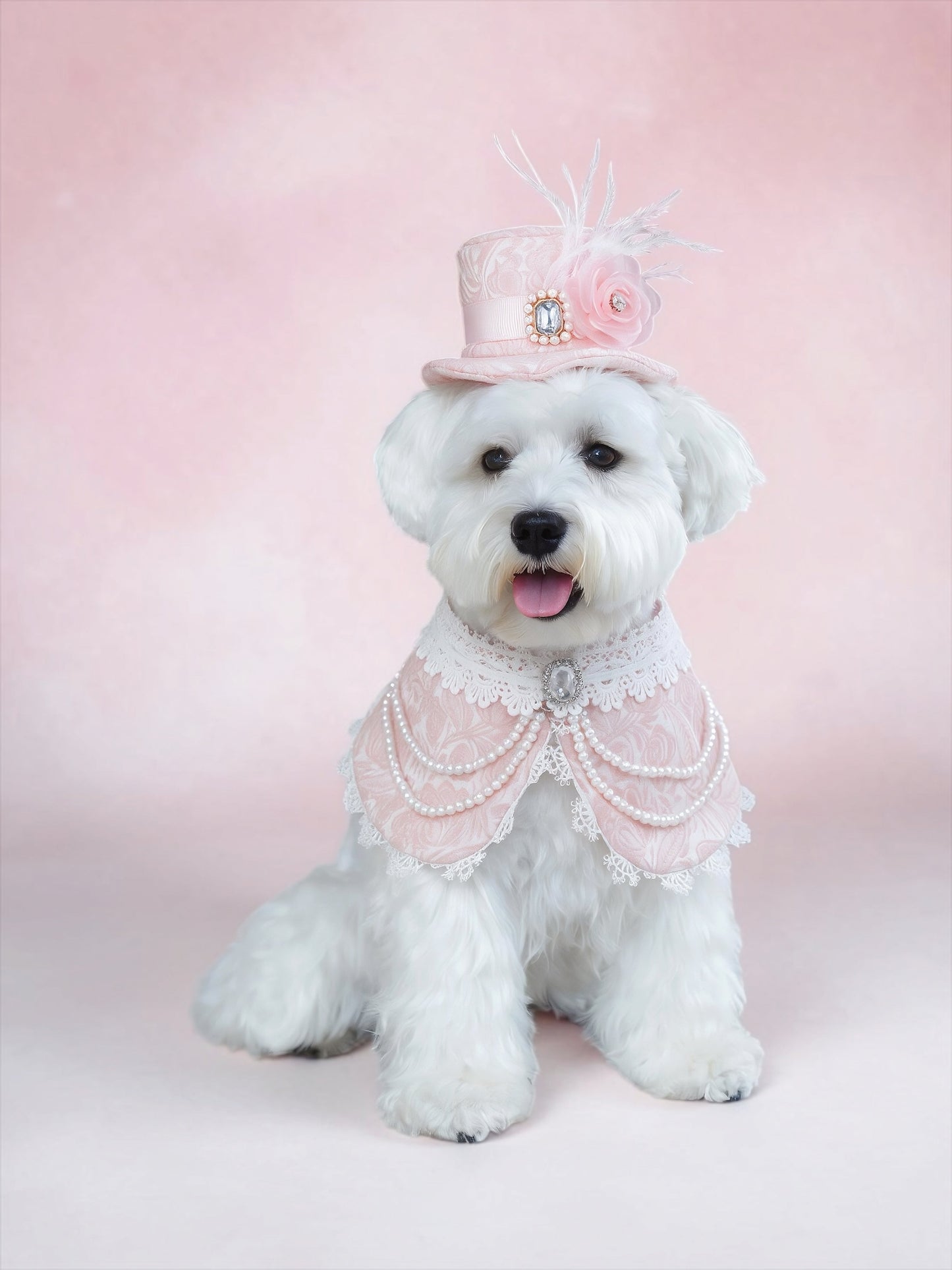 MOMOJI Debutante (2-Parisian Blush Rose) | Pet Neckwear