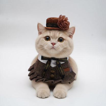 MOMOJI Picadilly (1-Caramel Velvet Brown) | Pet Hat
