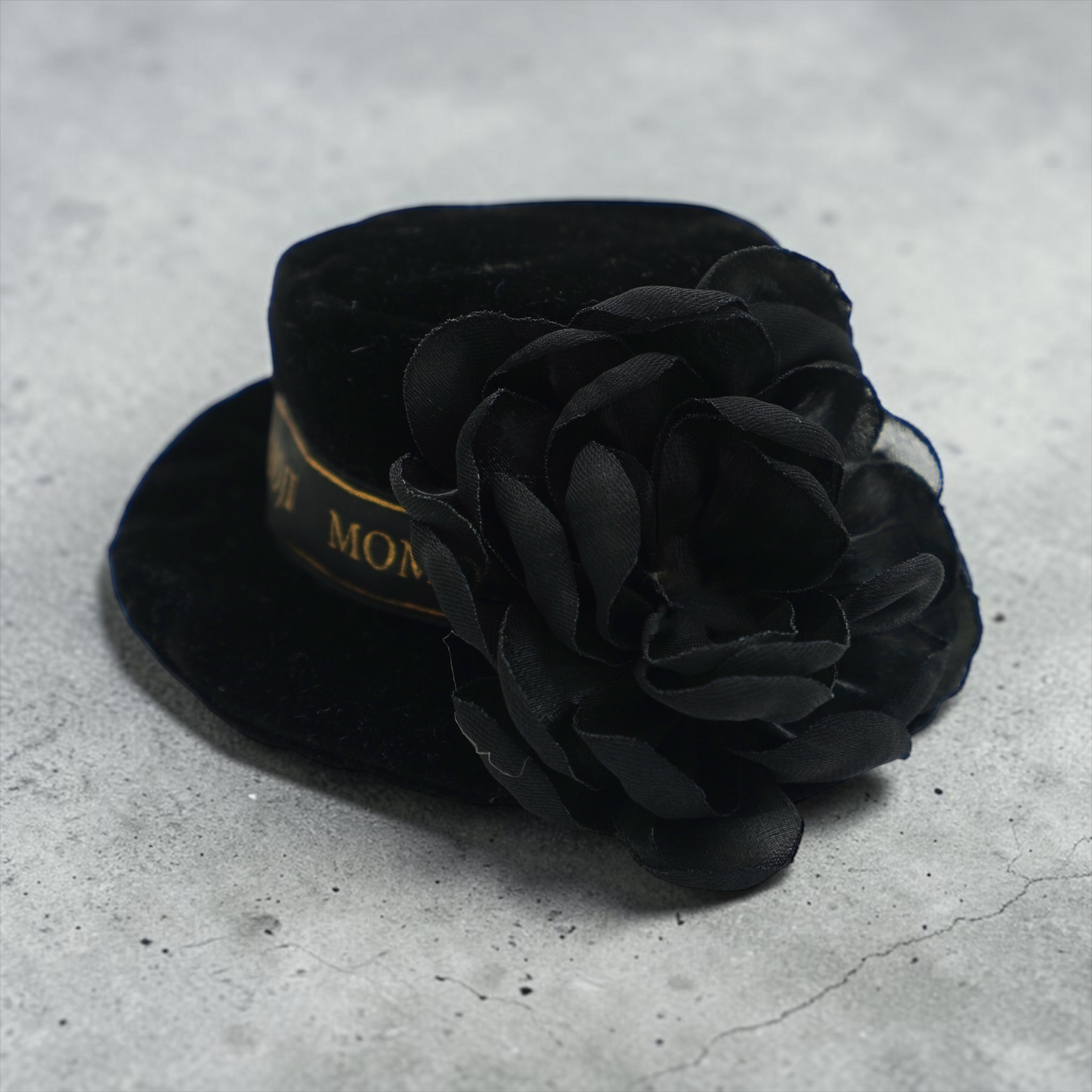 MOMOJI Picadilly (2-Velvet Obsidian Black) | Pet Hat