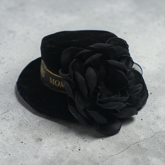 MOMOJI Picadilly (2-Velvet Obsidian Black) | Pet Hat