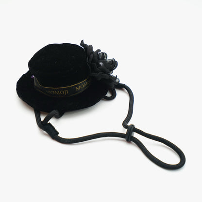 MOMOJI Picadilly (2-Velvet Obsidian Black) | Pet Hat