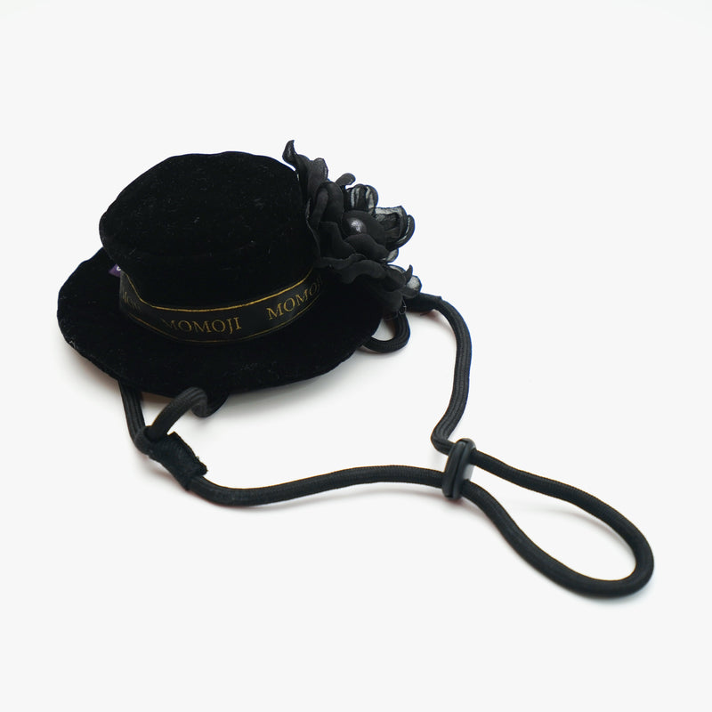 MOMOJI Picadilly (2-Velvet Obsidian Black) | Pet Hat