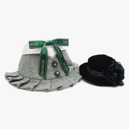 MOMOJI Picadilly (2-Velvet Obsidian Black) | Pet Hat