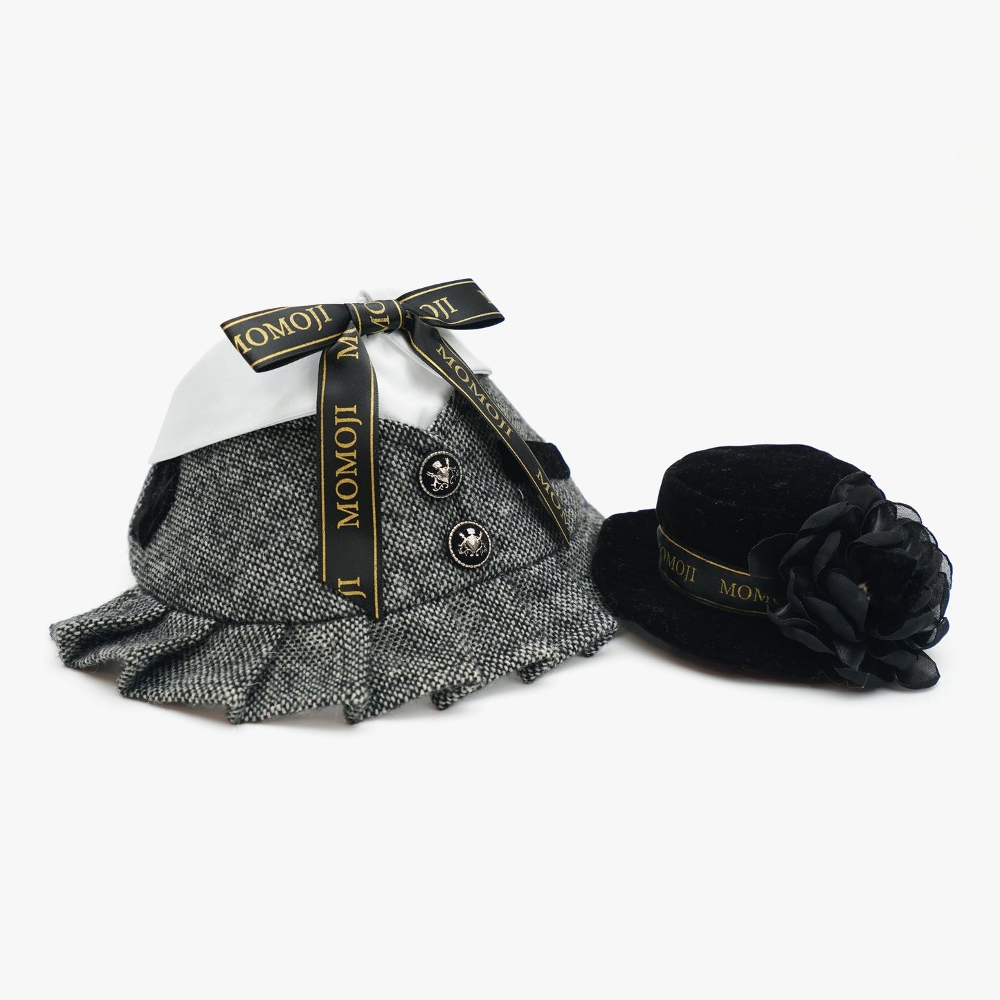 MOMOJI Picadilly (2-Velvet Obsidian Black) | Pet Hat