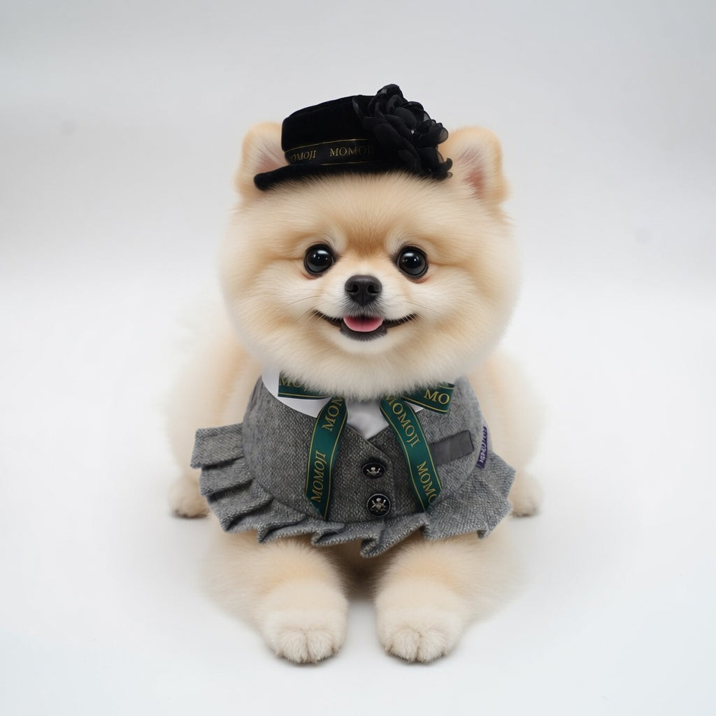 MOMOJI Picadilly (2-Velvet Obsidian Black) | Pet Hat