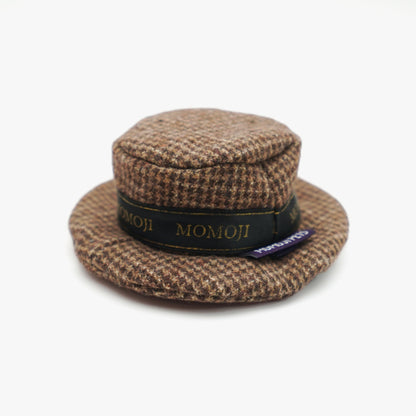 MOMOJI Bond (1-Coffee Houndstooth) | Pet Hat