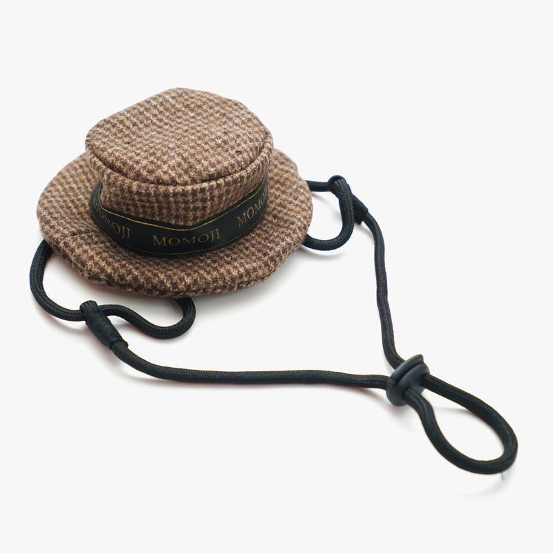 MOMOJI Bond (1-Coffee Houndstooth) | Pet Hat