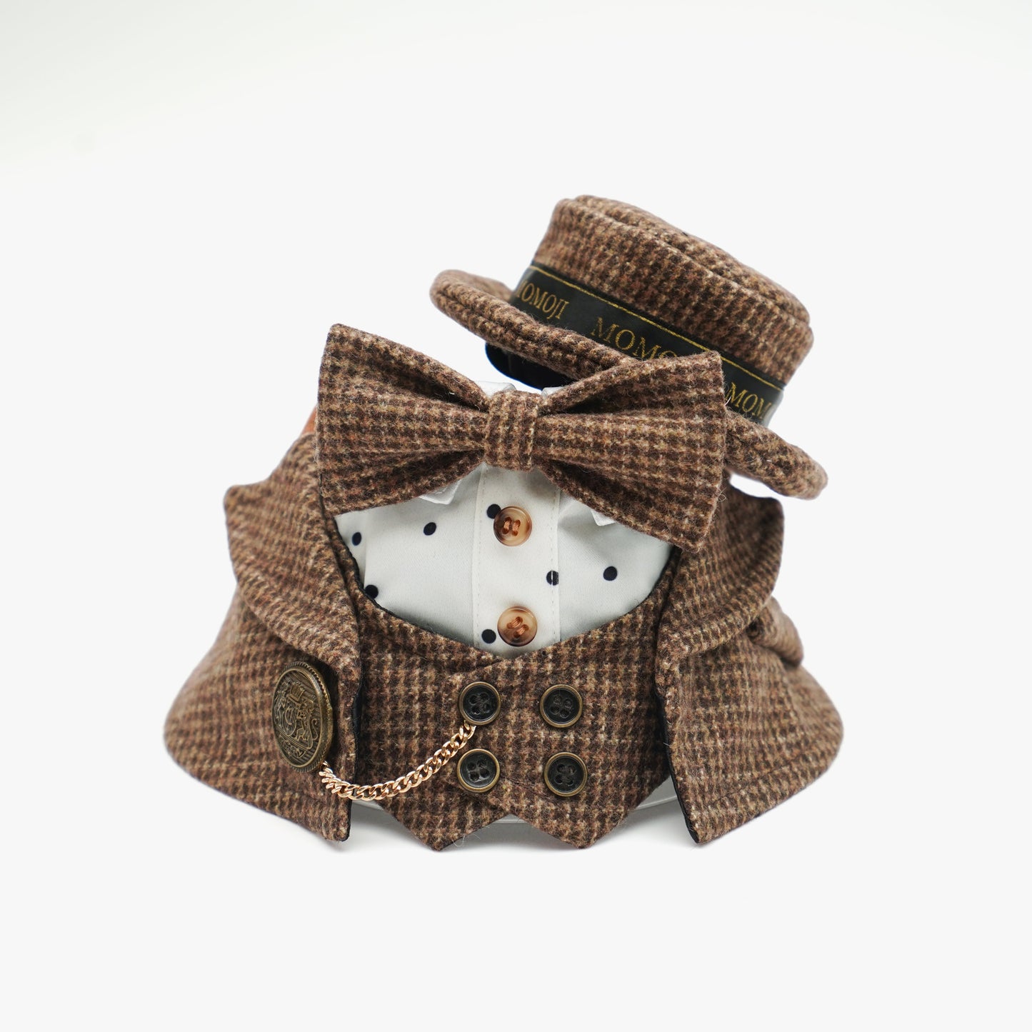 MOMOJI Bond (1-Coffee Houndstooth) | Pet Hat