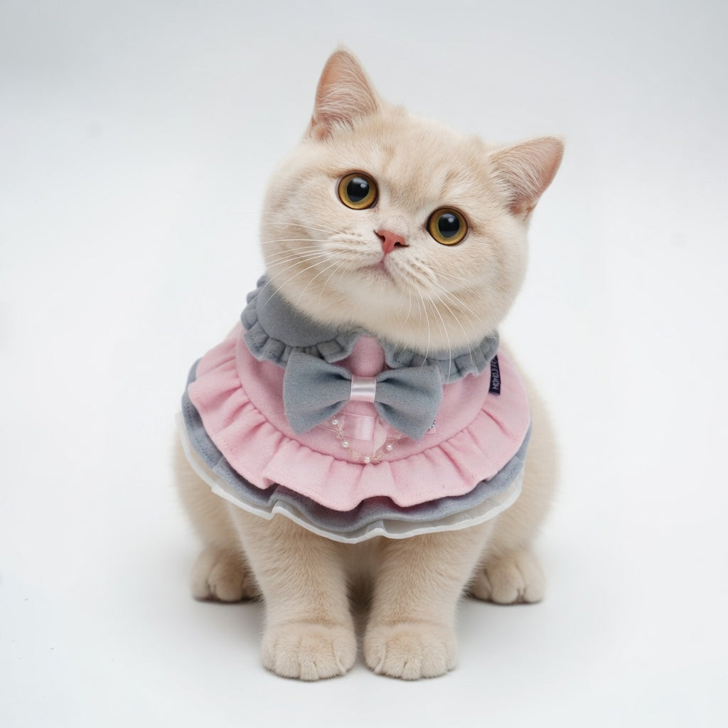 MOMOJI Notting Hill (1-Blush Pink & Mist Gray) | Pet Neckwear