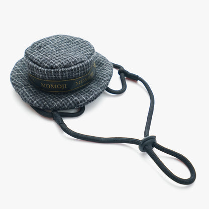 MOMOJI Bond (2-Charcoal Houndstooth) | Pet Hat