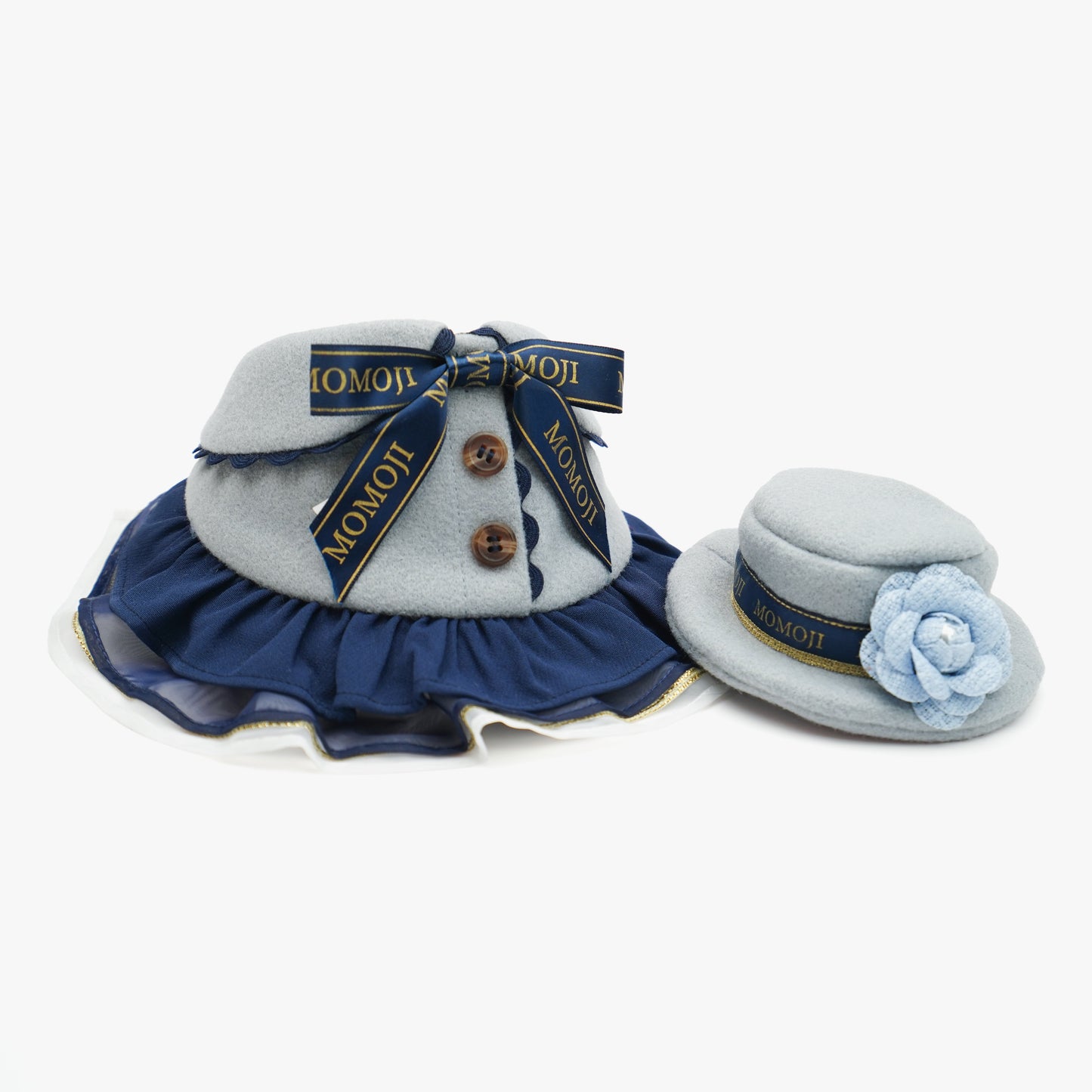 MOMOJI Mayfair (1-Haze Gray & Navy Blue) | Pet Hat