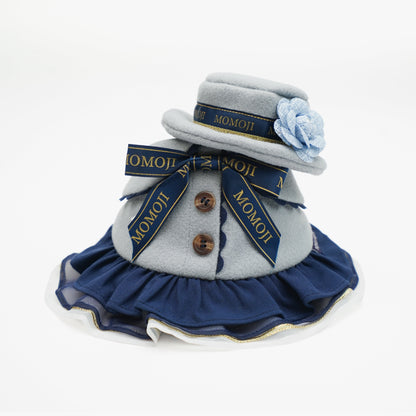 MOMOJI Mayfair (1-Haze Gray & Navy Blue) | Pet Hat