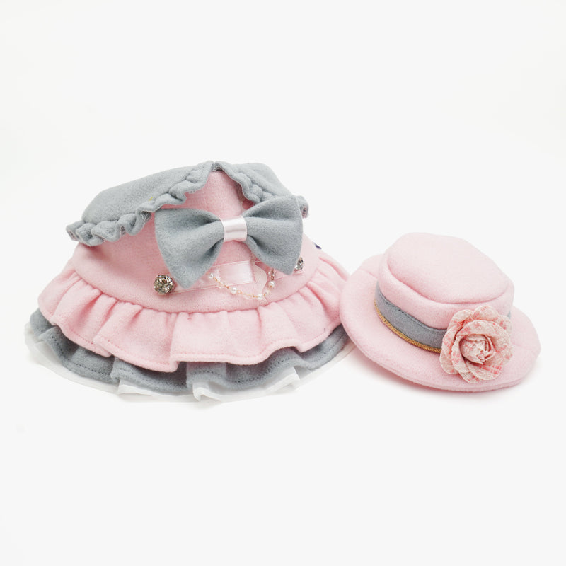 MOMOJI Mayfair (2-Blush Pink & Mist Gray) | Pet Hat