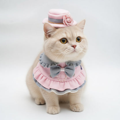 MOMOJI Mayfair (2-Blush Pink & Mist Gray) | Pet Hat