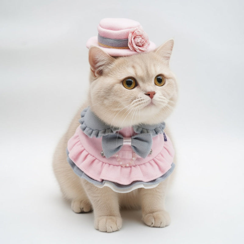 MOMOJI Mayfair (2-Blush Pink & Mist Gray) | Pet Hat