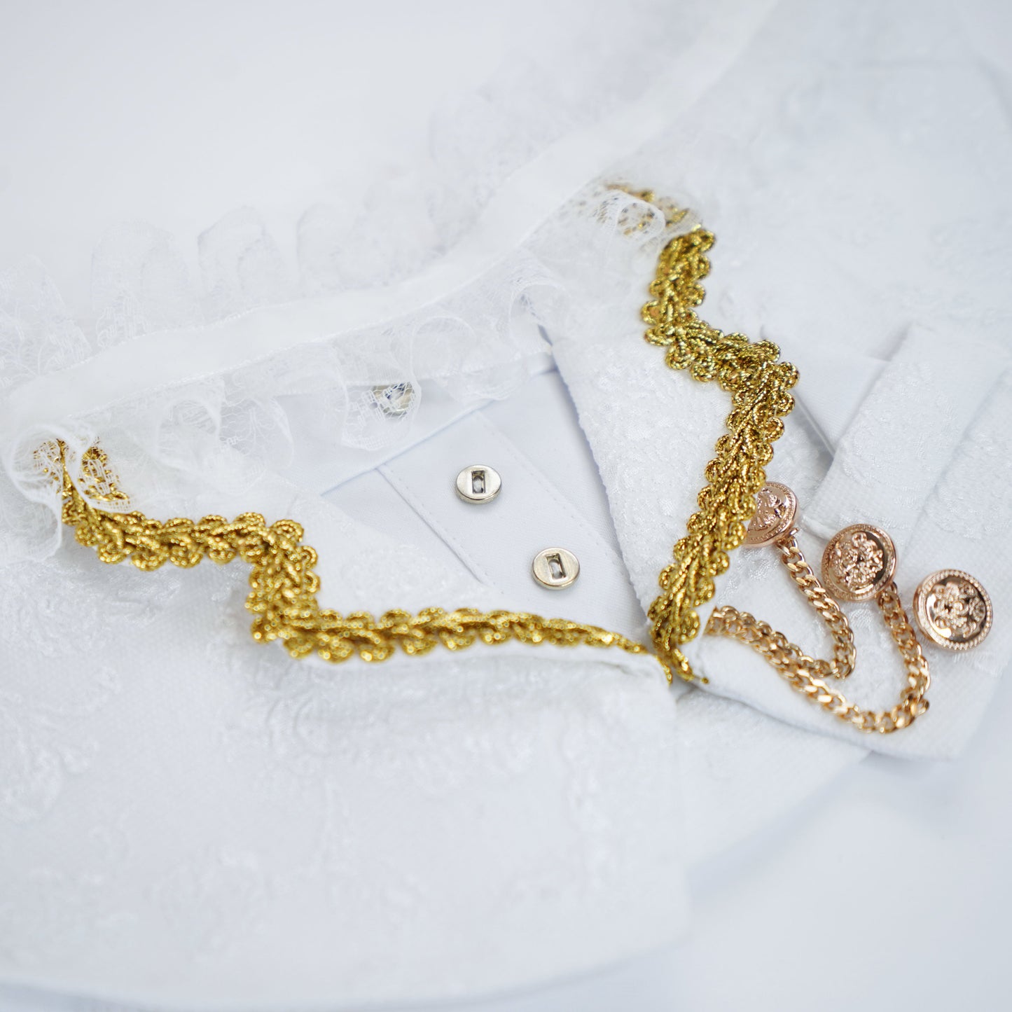 MOMOJI Harrington (2-Bridal Alabaster Silk) | Pet Neckwear
