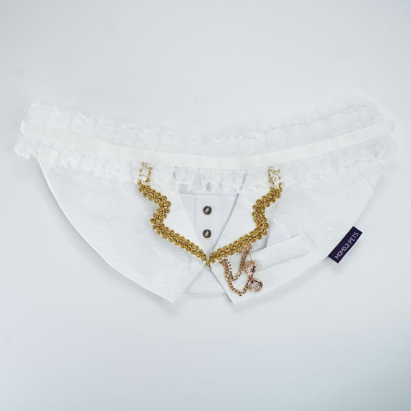 MOMOJI Harrington (2-Bridal Alabaster Silk) | Pet Neckwear