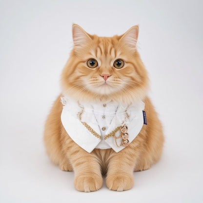 MOMOJI Harrington (2-Bridal Alabaster Silk) | Pet Neckwear