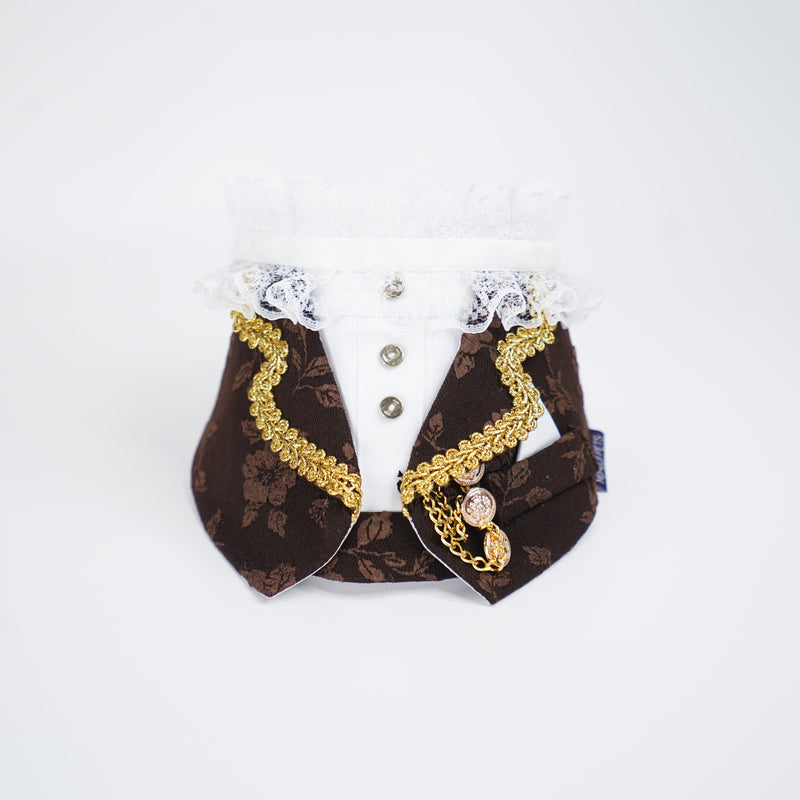 MOMOJI Harrington (1-Espresso Brocade) | Pet Neckwear