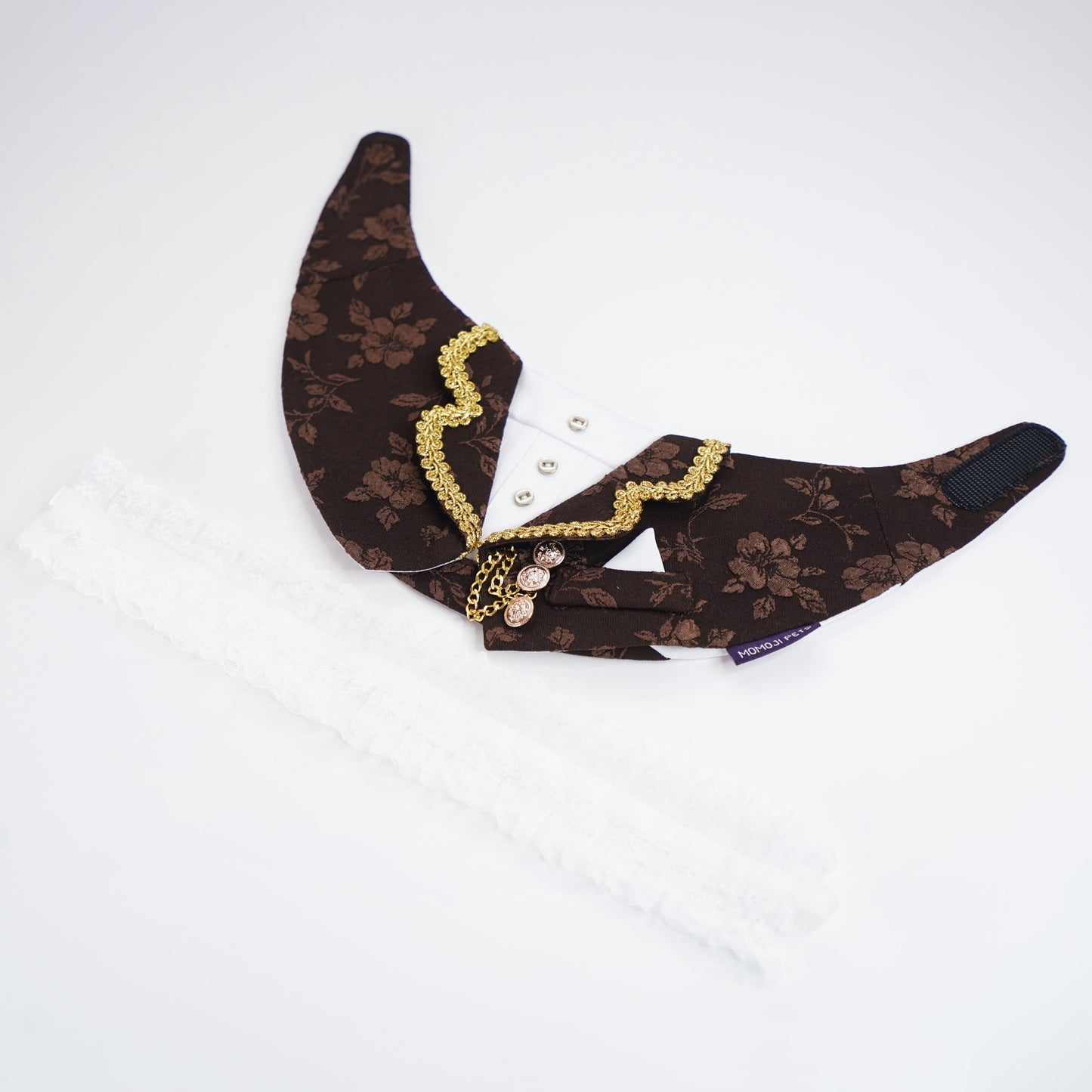 MOMOJI Harrington (1-Espresso Brocade) | Pet Neckwear