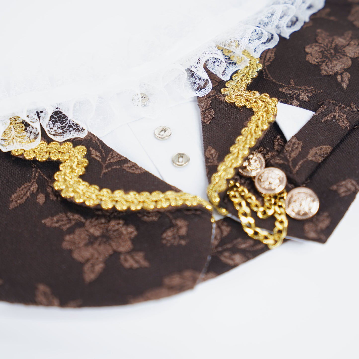 MOMOJI Harrington (1-Espresso Brocade) | Pet Neckwear