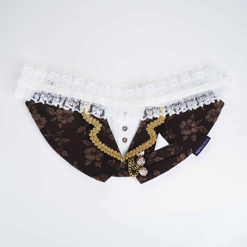 MOMOJI Harrington (1-Espresso Brocade) | Pet Neckwear