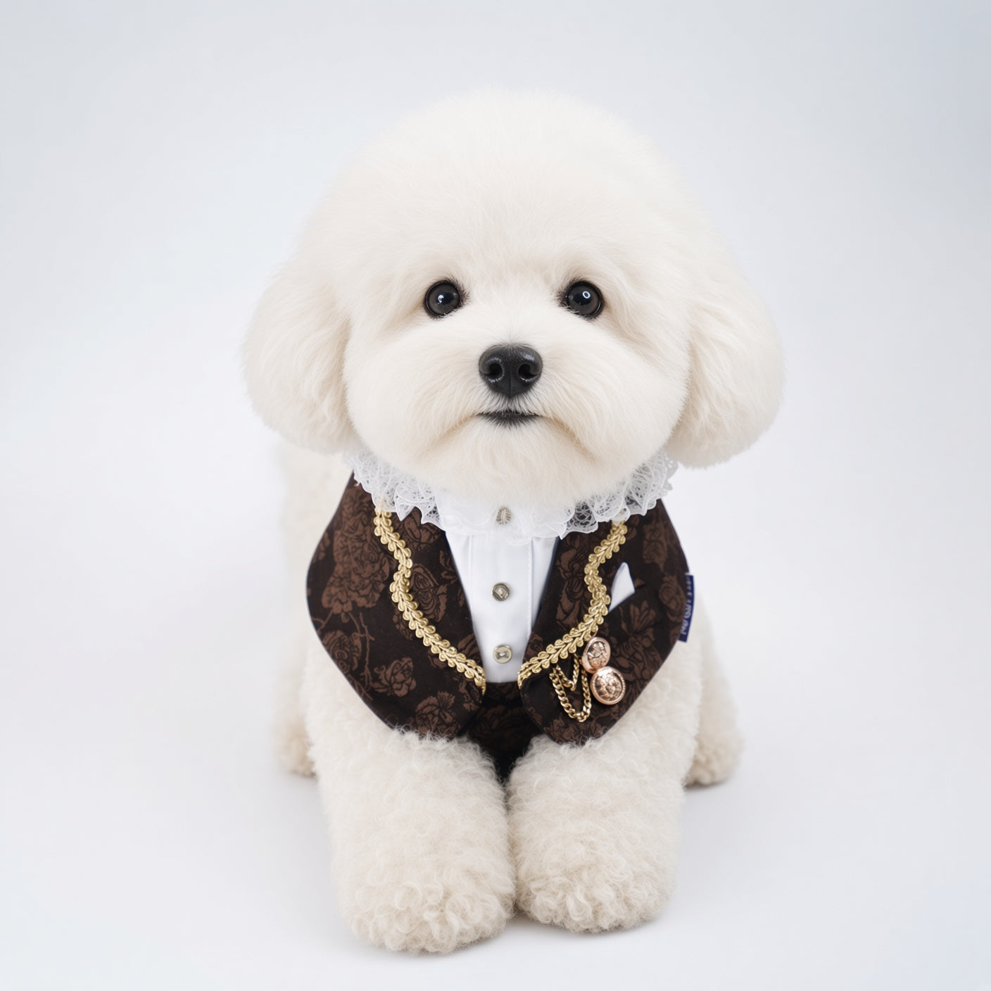 MOMOJI Harrington (1-Espresso Brocade) | Pet Neckwear