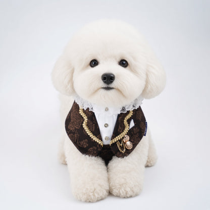 MOMOJI Harrington (1-Espresso Brocade) | Pet Neckwear