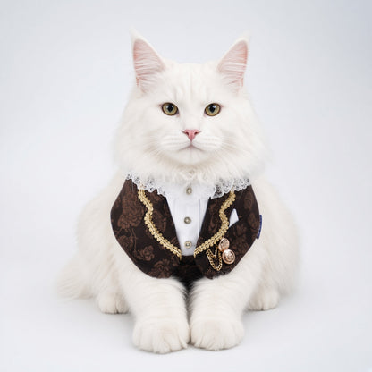 MOMOJI Harrington (1-Espresso Brocade) | Pet Neckwear