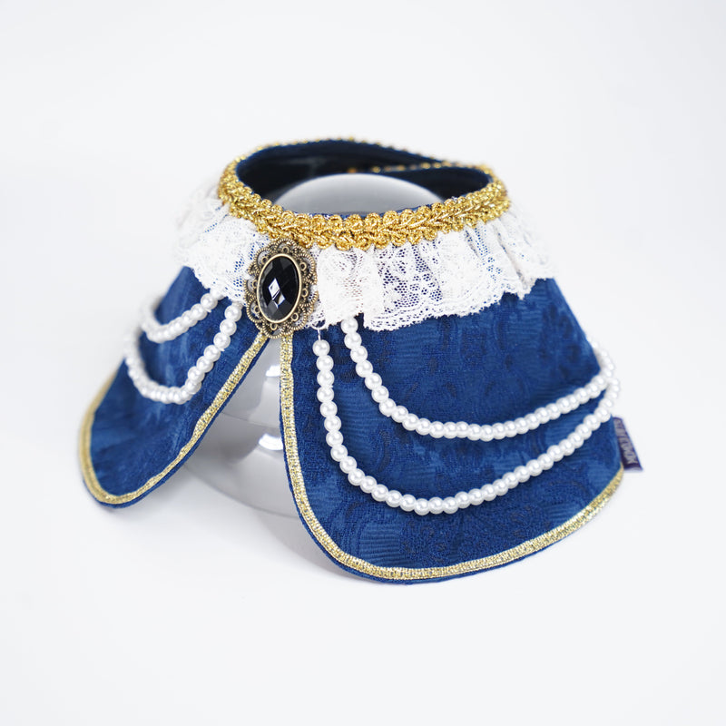 MOMOJI Henrietta (2-Imperial Sapphire Velvet) | Pet Neckwear