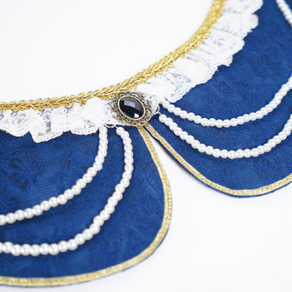MOMOJI Henrietta (2-Imperial Sapphire Velvet) | Pet Neckwear