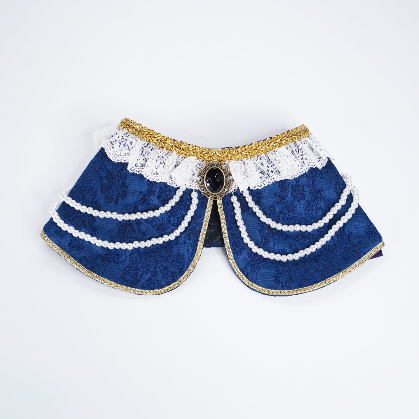 MOMOJI Henrietta (2-Imperial Sapphire Velvet) | Pet Neckwear
