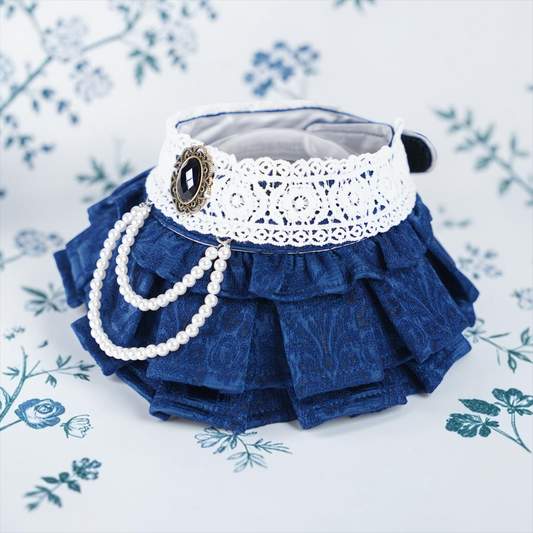 MOMOJI Alexandrina (4-Imperial Sapphire Brocade) | Pet Neckwear