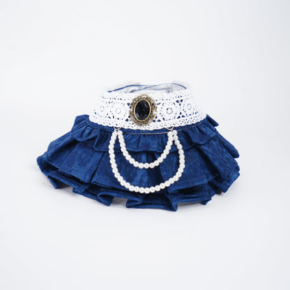 MOMOJI Alexandrina (4-Imperial Sapphire Brocade) | Pet Neckwear
