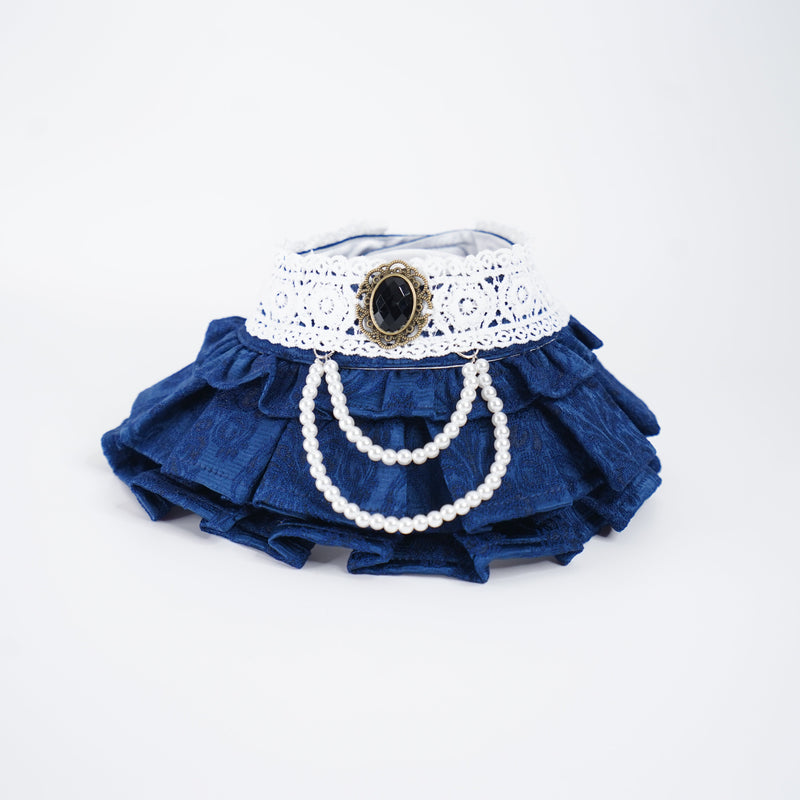MOMOJI Alexandrina (4-Imperial Sapphire Brocade) | Pet Neckwear