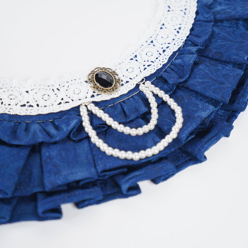MOMOJI Alexandrina (4-Imperial Sapphire Brocade) | Pet Neckwear