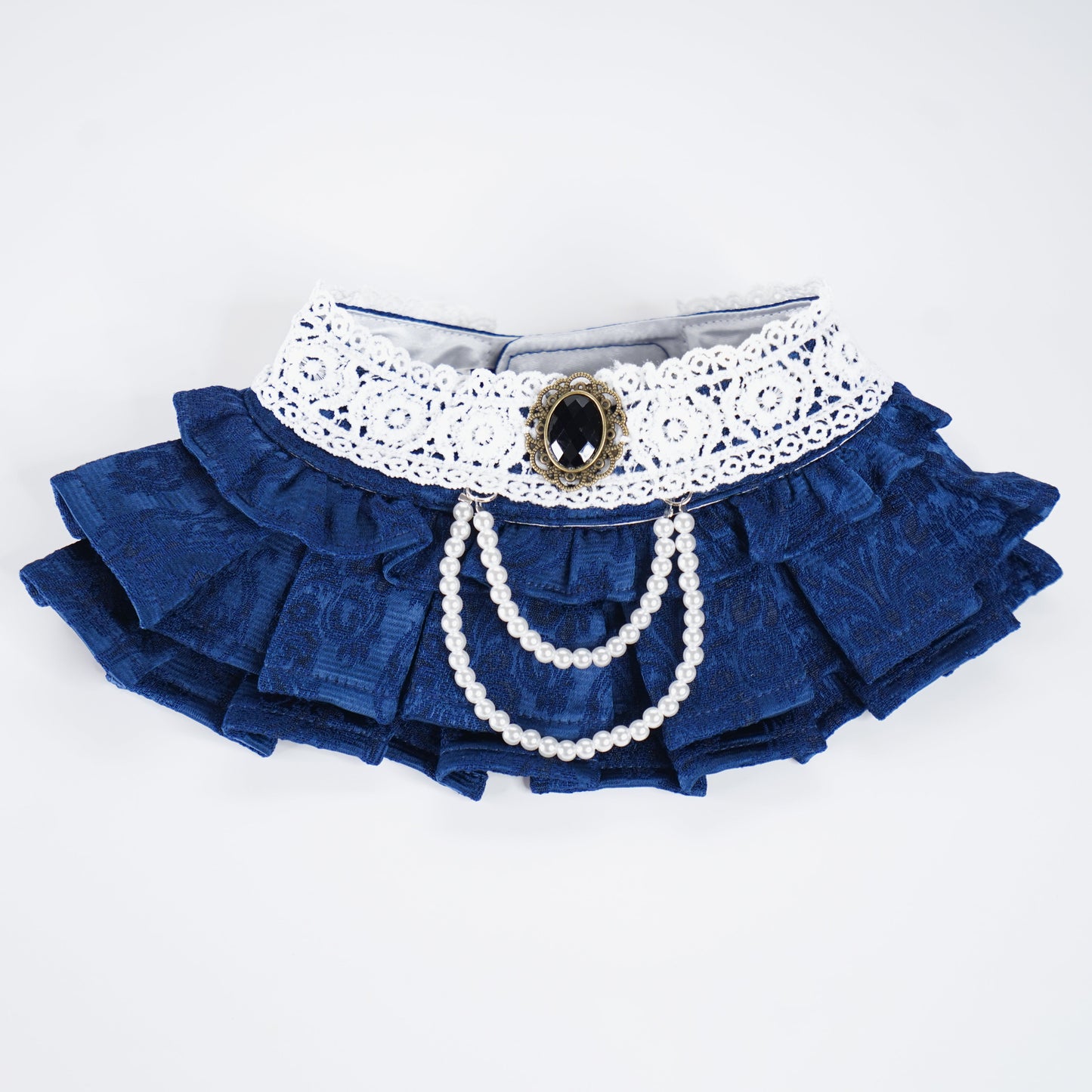 MOMOJI Alexandrina (4-Imperial Sapphire Brocade) | Pet Neckwear