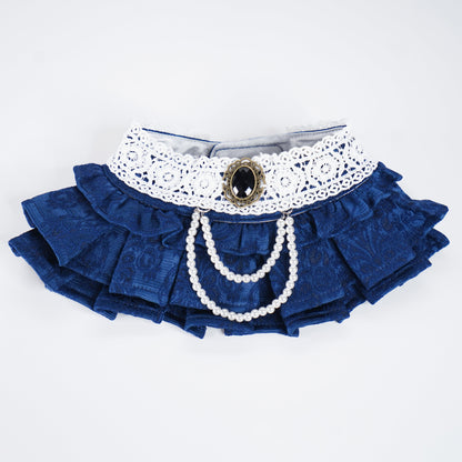 MOMOJI Alexandrina (4-Imperial Sapphire Brocade) | Pet Neckwear