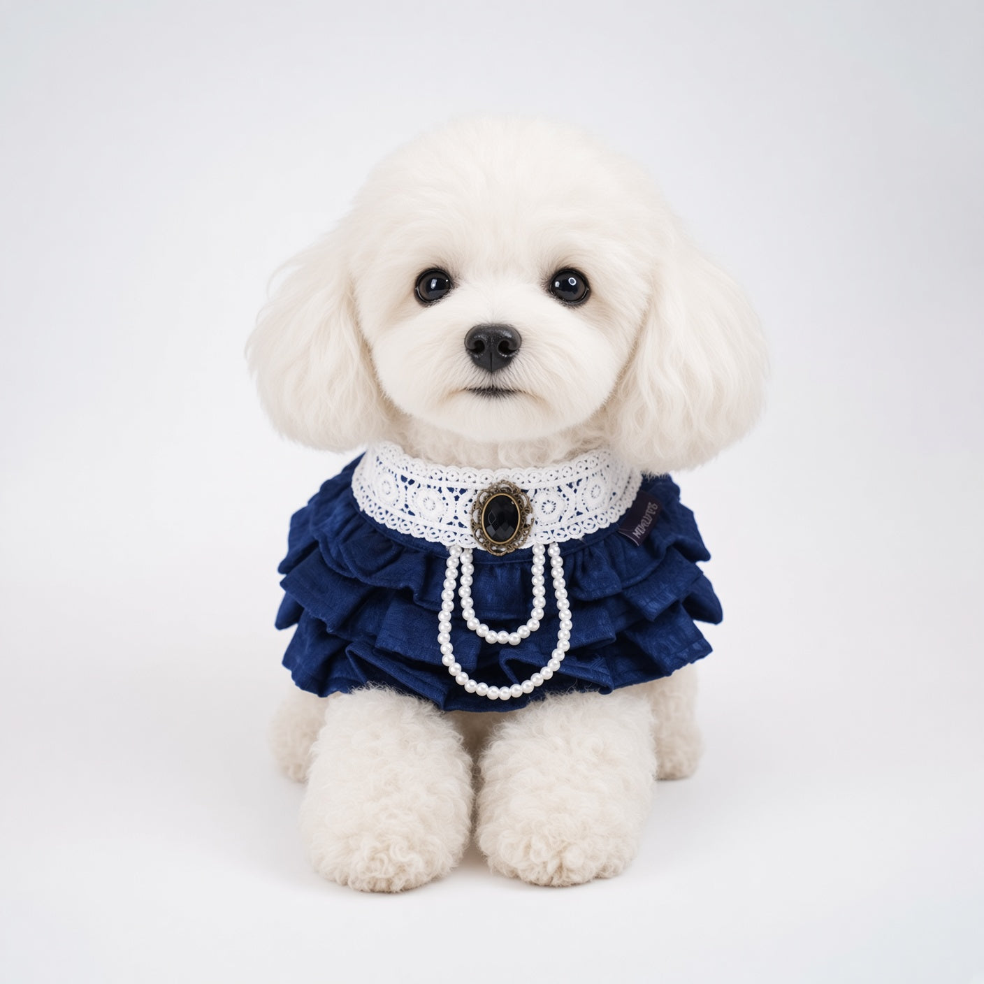 MOMOJI Alexandrina (4-Imperial Sapphire Brocade) | Pet Neckwear