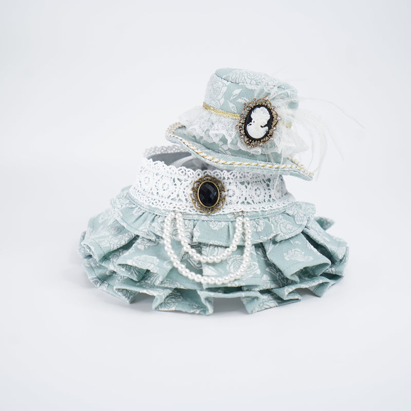 MOMOJI Augusta (1-Regency Celadon Sage) | Pet Hat