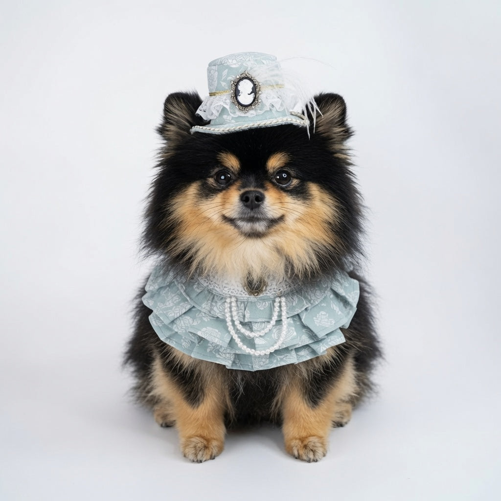 MOMOJI Augusta (1-Regency Celadon Sage) | Pet Hat