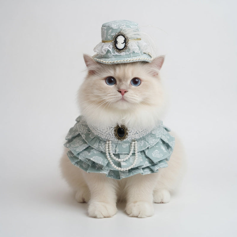 MOMOJI Augusta (1-Regency Celadon Sage) | Pet Hat