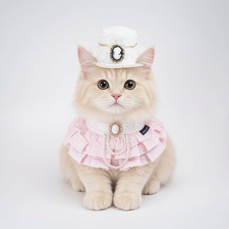 MOMOJI Augusta (2-Bridal Alabaster White) | Pet Hat