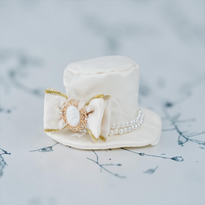 MOMOJI Arabella (1-Bridal Alabaster Satin) | Pet Hat